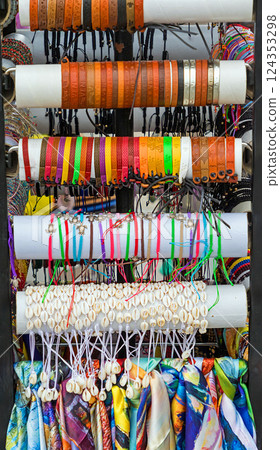 Decorative bracelets sold outside on market Decorative bracelets sold outside on market 124353298
