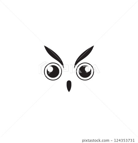 owl simple logo vector illustration template design owl simple logo vector illustration template design 124353731