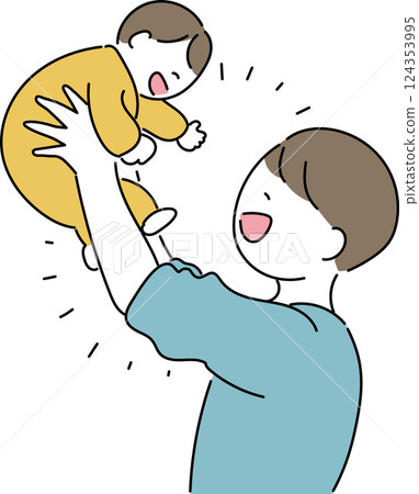 Dad playing "up high" 124353995