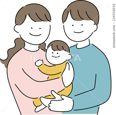 Parents and baby_mother holding Parents and baby_mother holding 124354018