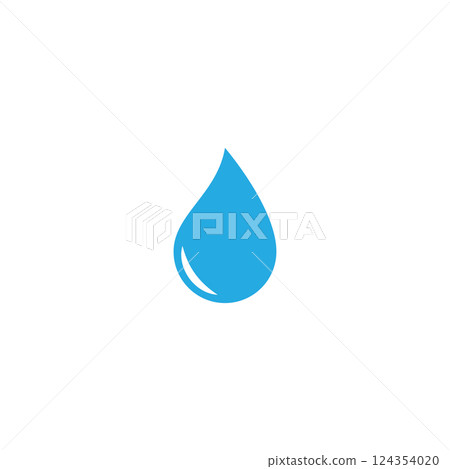 water drop icon vector 124354020