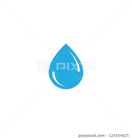water drop icon vector 124354025