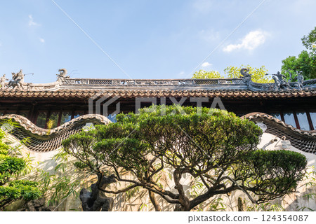 Stunning and Beautiful Traditional Architecture Surrounded by Lush Greenery All Around Stunning and Beautiful Traditional Architecture Surrounded by Lush Greenery All Around 124354087