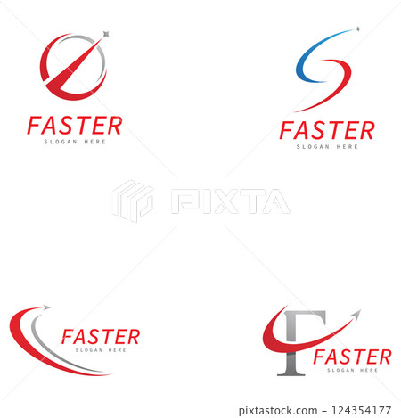 faster logo template vector icon illustration design 124354177