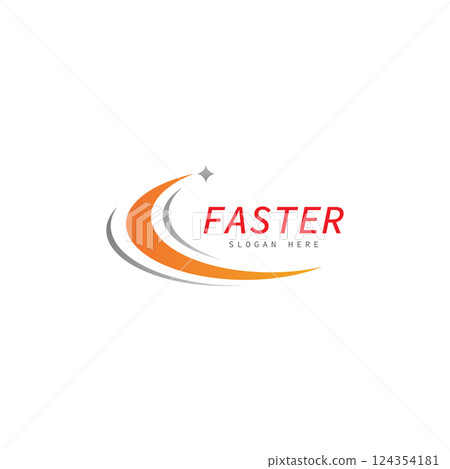 faster logo template vector icon illustration design 124354181