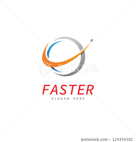 faster logo template vector icon illustration design 124354182