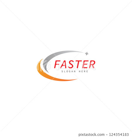 faster logo template vector icon illustration design 124354183