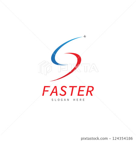 faster logo template vector icon illustration design 124354186