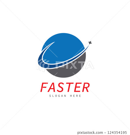 faster logo template vector icon illustration design 124354195