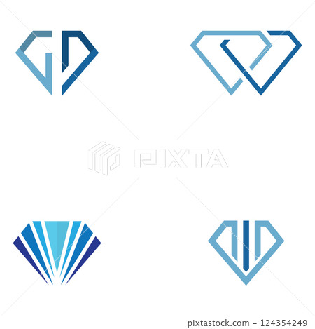 Diamond logo vector template 124354249