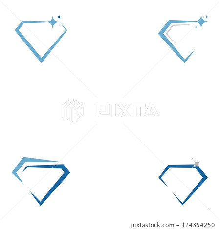 Diamond logo vector template Diamond logo vector template 124354250