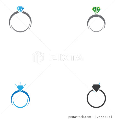 Diamond logo vector template Diamond logo vector template 124354251