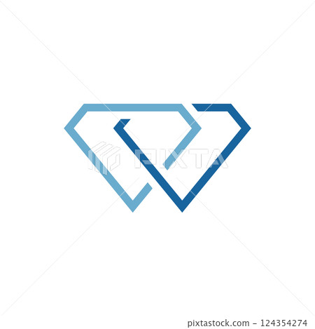 Diamond logo vector template 124354274