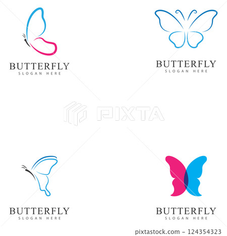 beauty butterfly vector icon design 124354323