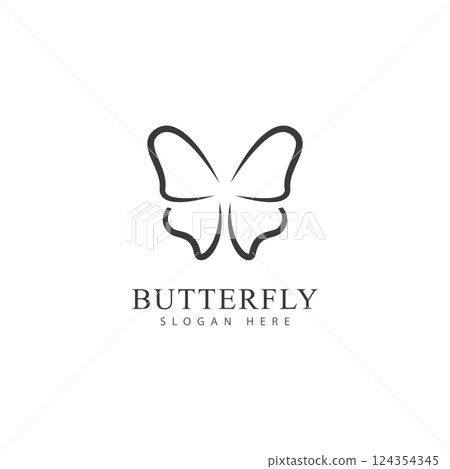 beauty butterfly vector icon design beauty butterfly vector icon design 124354345
