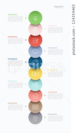 Infographic 10 options design elements for your business data. Vector Illustration. 124354463