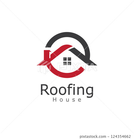 roof house icon logo. roof property logo template roof house icon logo. roof property logo template 124354662