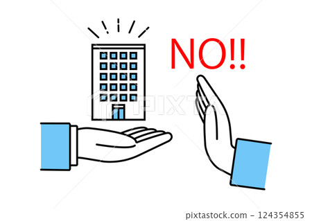 Illustration of a situation where a company's business succession or introduction is declined 124354855