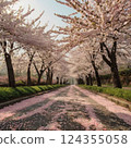 路邊櫻花飄舞 124355058