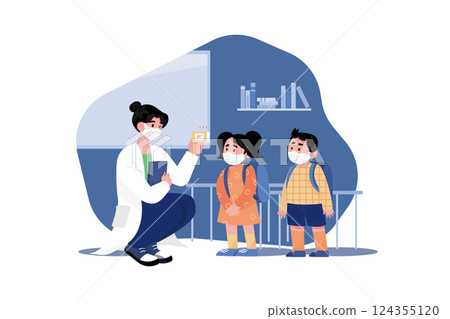 Temperature Checking at School Temperature Checking at School 124355120