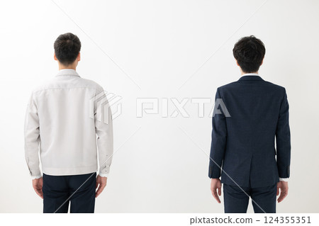 Suit worker rear view 124355351