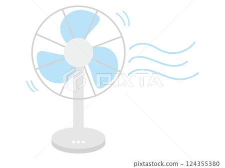 Cool wind coming out of the fan Cool wind coming out of the fan 124355380