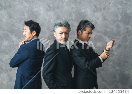 Group of middle-aged male business people Group of middle-aged male business people 124355484