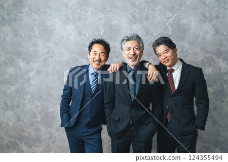 A group of cool middle-aged male business people A group of cool middle-aged male business people 124355494