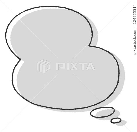 A hand-drawn style speech bubble made of two overlapping ovals A hand-drawn style speech bubble made of two overlapping ovals 124355514