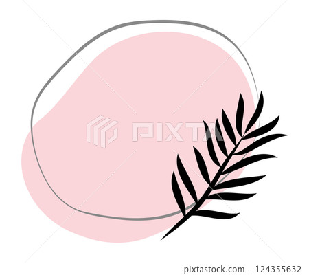 簡單的植物裝飾框架 124355632