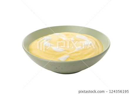 PNG,Cheese soup in a bowl, isolated on white background PNG,Cheese soup in a bowl, isolated on white background 124356195