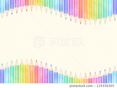 彩色水彩鉛筆框架 彩色水彩鉛筆框架 124356305