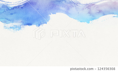 日式背景，動感的筆觸，藍色 124356308