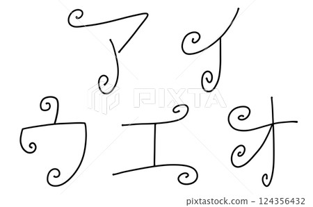 A simple, loosely spun design of "AIUEO" A simple, loosely spun design of "AIUEO" 124356432
