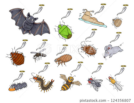 Dead pests set 124356807