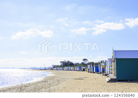 The sea at Brighton Bathing Boxes South End 124356840