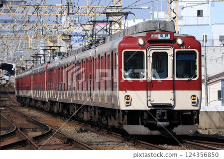 [Kintetsu] 8600 series + 1233 series + 8600 series rapid express (Nara Line: Hachinosato Station) 124356850