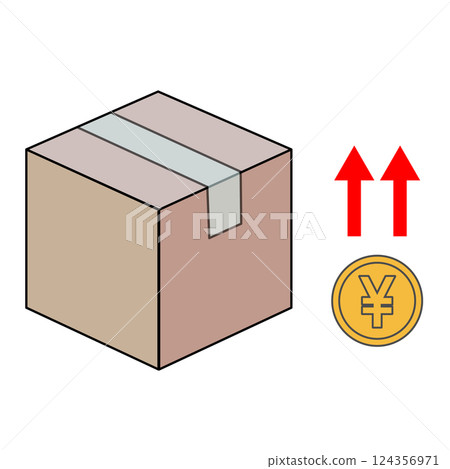 Vector illustration of rising shipping costs Vector illustration of rising shipping costs 124356971