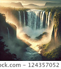 Spectacular waterfall 124357052