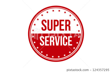 Super Service Rubber Stamp Seal Vector Super Service Rubber Stamp Seal Vector 124357295
