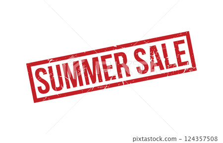 Summer Sale Rubber Stamp Seal Vector 124357508