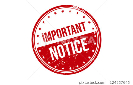 Important Notice Rubber Stamp Seal Vector 124357645