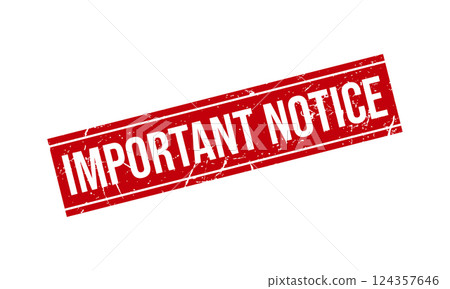 Important Notice Rubber Stamp Seal Vector 124357646