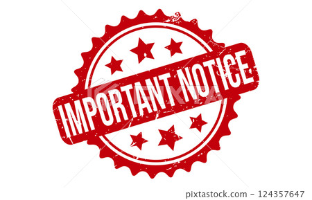 Important Notice Rubber Stamp Seal Vector 124357647