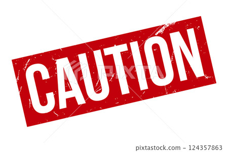 Red Caution Rubber Stamp Seal Vector Red Caution Rubber Stamp Seal Vector 124357863