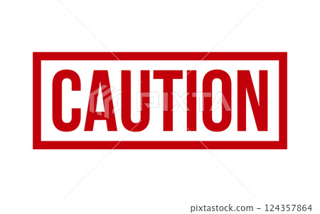 Red Caution Rubber Stamp Seal Vector Red Caution Rubber Stamp Seal Vector 124357864