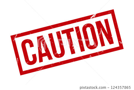 Red Caution Rubber Stamp Seal Vector Red Caution Rubber Stamp Seal Vector 124357865