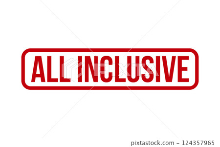 All inclusive Rubber Stamp Seal Vector All inclusive Rubber Stamp Seal Vector 124357965