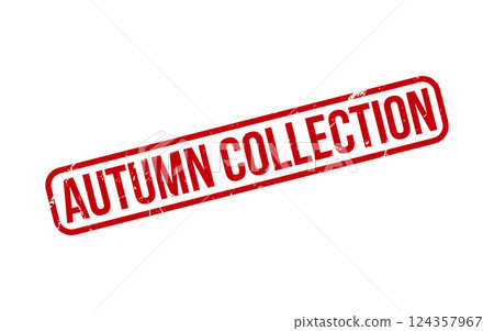 Red Autumn collection Rubber Stamp Seal Vector Red Autumn collection Rubber Stamp Seal Vector 124357967