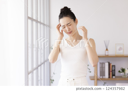 生活方式 早晨 女人覺得不適 124357982